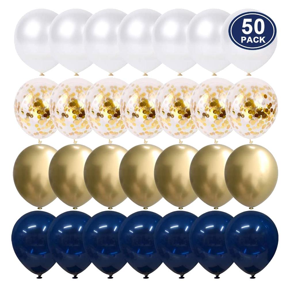 50PCS Sparkling Sequin Balloon Set 12-Inch, Perfect For Home & Birthday Party Decorations, Stylish Latex Balloon Combination