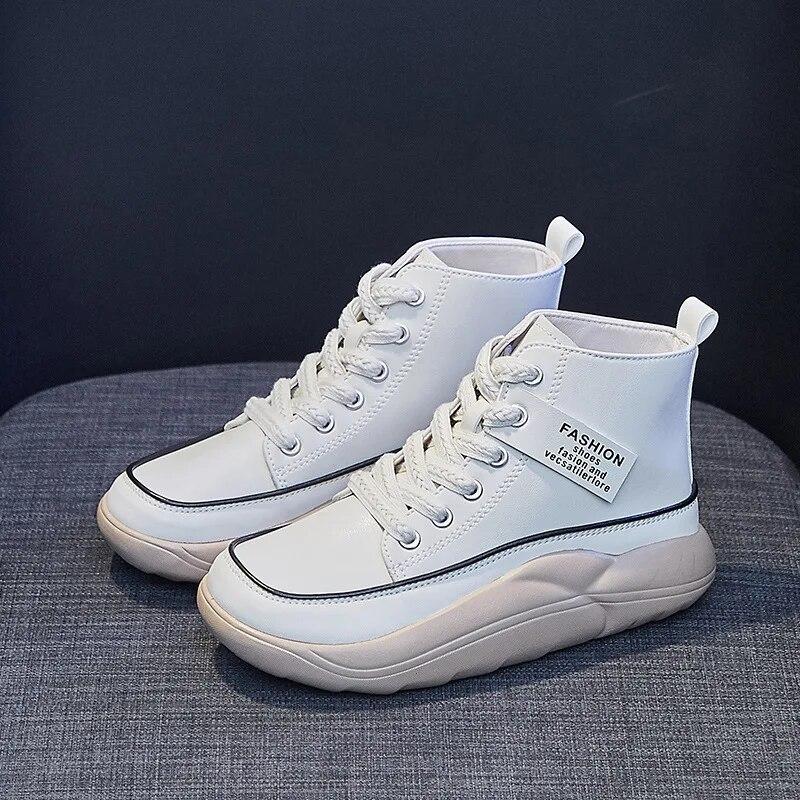 

Ladies High Top Sneakers Autumn Fashi Platform Shoes Women Running Basketball Sports Shoe Luxury Designer Ankle Footwear 40