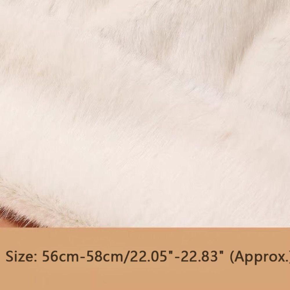 Thickened Bucket Hats Pearl Flower Decor Thermal Hat Solid Color Women Winter Hat  Autumn Winter
