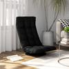 Floor Chair Swivel Black Fabric