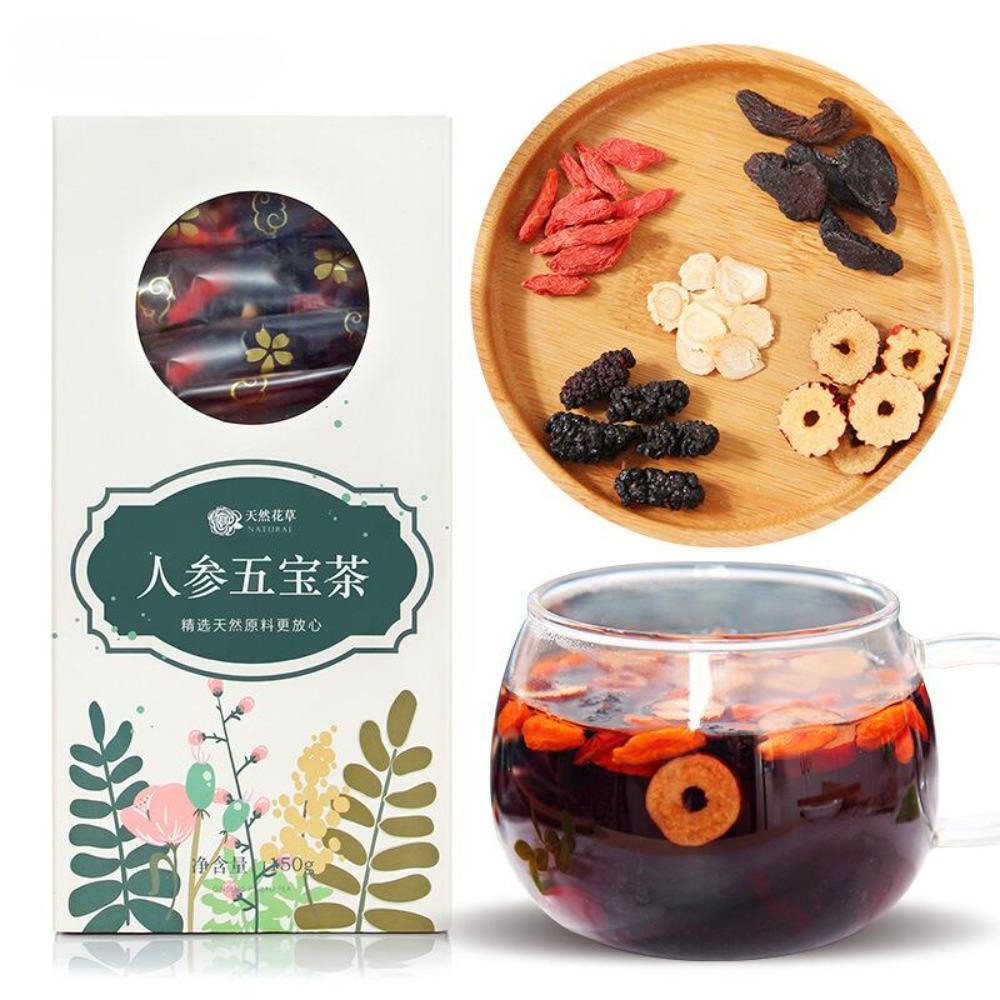 Natural Herbal Energy Tea 150g Five Treasure Blend 01