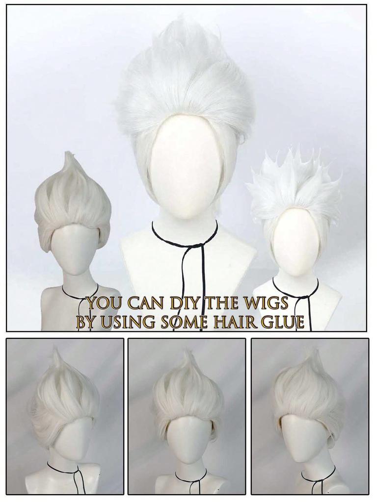 Synthetic Universal Anime Cosplay Wigs, Heat Resistant Wigs, Spiky Layered Short Straight Hair Wigs for Party Halloween Wig