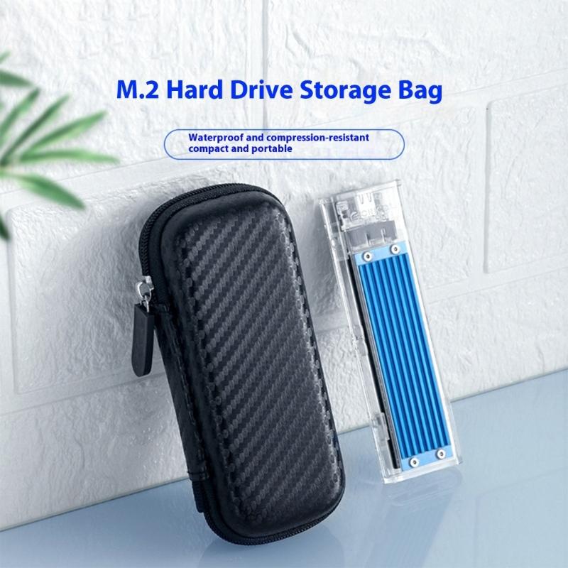 Hard Drive Carrying Case Storage Bag Multipurpose Carry Pouch Shockproof Travel Case Hard Drive Electronics Accessories