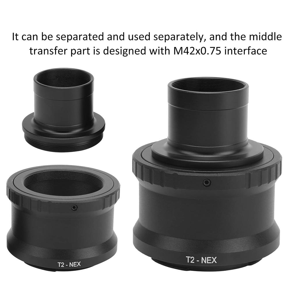 Vbestlife Telescope Adapter Ring Inch Astronomical Telescope Ring Adapter for Sony Mirrorless Camera 1.25 T-Mount E-Mount