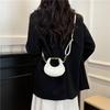 Street Style Pu Chain Moon Bag With Zipper Closure For Daily Use