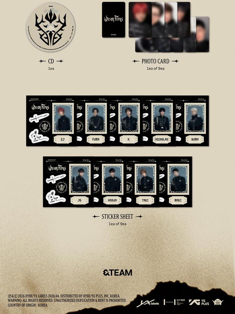 &TEAM 3rd EP 'We on Fire' STANDARD EDITION
