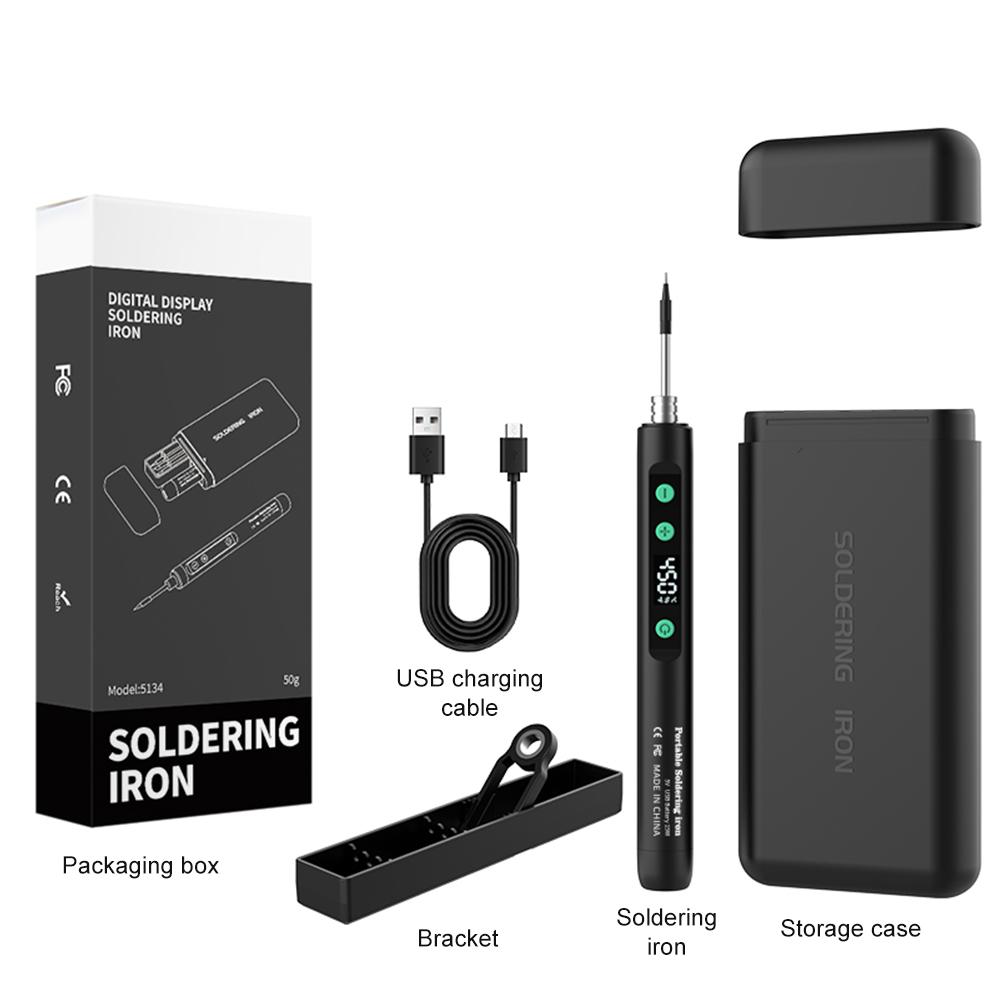 USB Intelligent Temperature Adjustable Soldering Iron Type C Interface Wireless Temperature Adjustable Mini Soldering Iron