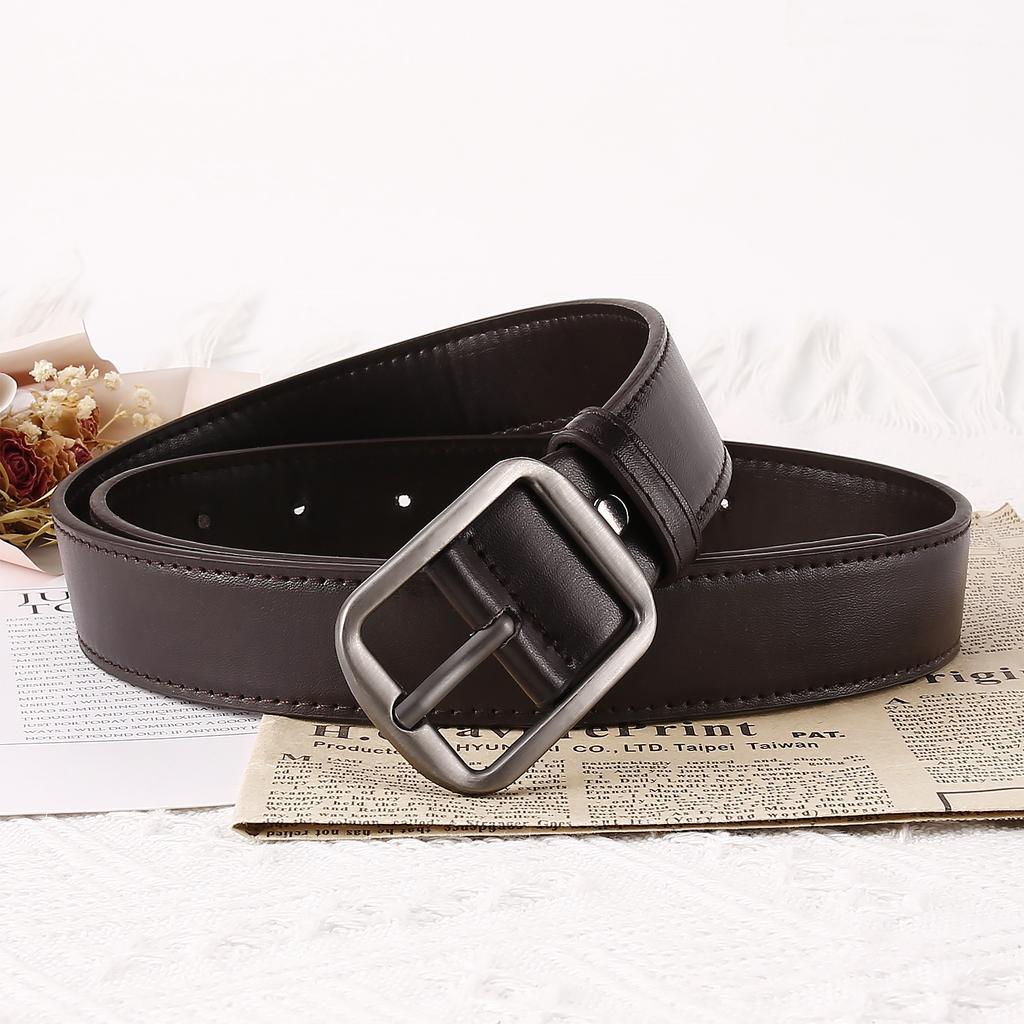 Cinto Fivela de Pino de Liga Cinto Masculino Moderno Masculino Simples Masculino e Feminino Mesmo Cinto Cinto Sutura de Carro