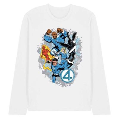 Fantastic Four Unisex Adult The First Family Together Long-Sleeved T-Shirt