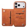 Luxus Retro Klappkarten Leder Handyhülle Für iPhone 17 Pro 16 15 14 13 Pro Max 17Air 16E Schlanke Magnetische Kartenhalter Hülle