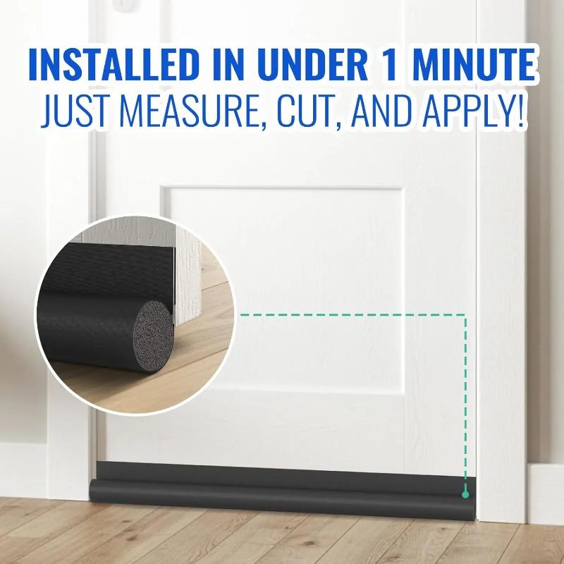 Adjustable Door Bottom Seal Strip Weatherstrip Under Door Draft Stopper Anti-Cold One Side Gap Blocker Foam Weather Strip Adjust