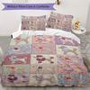 Poodle Pattern Bedding Uilt Set Uilt Cover Pillowcase Home Decoration Birthday Gift (1 * Duvet Cover + 2 * Pillowcase  Without Core)100