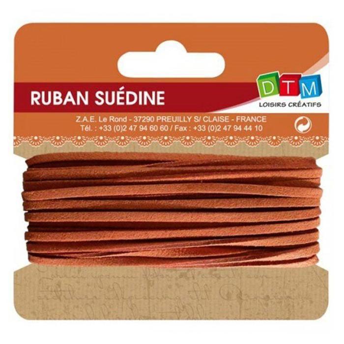 Ruban suédine 5 m - Orange