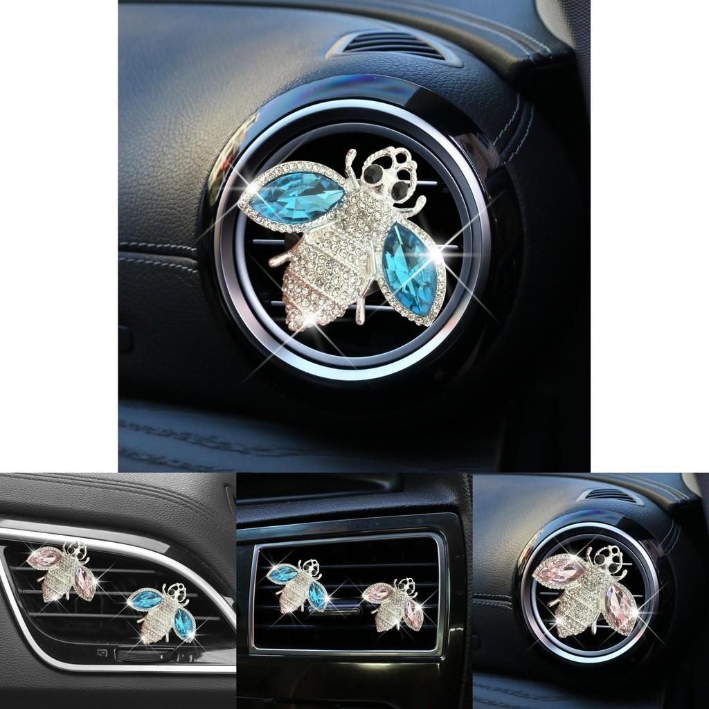 Crystal Bee Unique Car Aromatherapy Clip Air Vent Perfume Holder Set Decorative