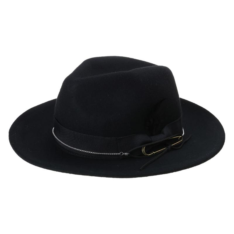 Chapéu Homburg de Lã Chapéu Exótico para Mulheres Homens Adereços para Fotos Western para Homens Mulheres Uso Unissex Chapelaria