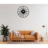 Designer Stylish Metal Analog Wall Clock For Home & Hall, Antique Big Size Modern Wall Watch For Home Decor (Style 4, 50 Cm) (Black)
