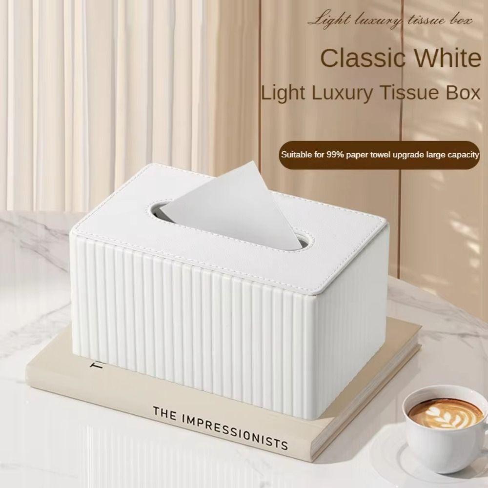 Vertical Pattern Napkin Holder European Style Paper Storage Container  Living Room Decoration