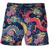 Dragon Totem Graphic Beach Shorts Pants Men Y2k 3D Printing Surf Board Summer Hawaii Swimsuit Swim Trunks Cool Ice