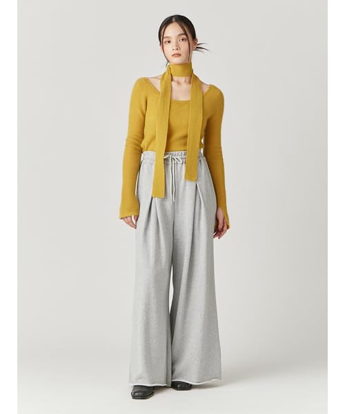 FRAY Mohair Knit Pullover FWNT245083 YEL I.D. Women's Open-Back