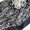 90cm Silk Scarf Ladies Large Square Scarf New Cashew Printed Turban Shawl Silk Scarf Silk Scarf Ladies Fashion