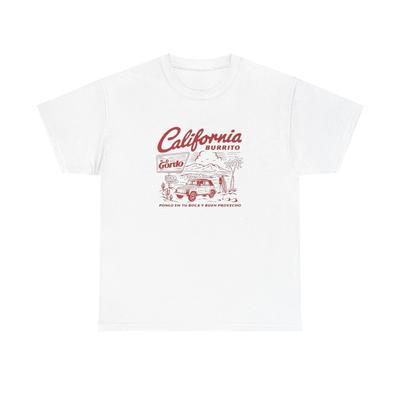 California Burrito Retro Grafik T-Shirt S-5XL NEU Unisex Schweres Baumwoll-T-Shirt