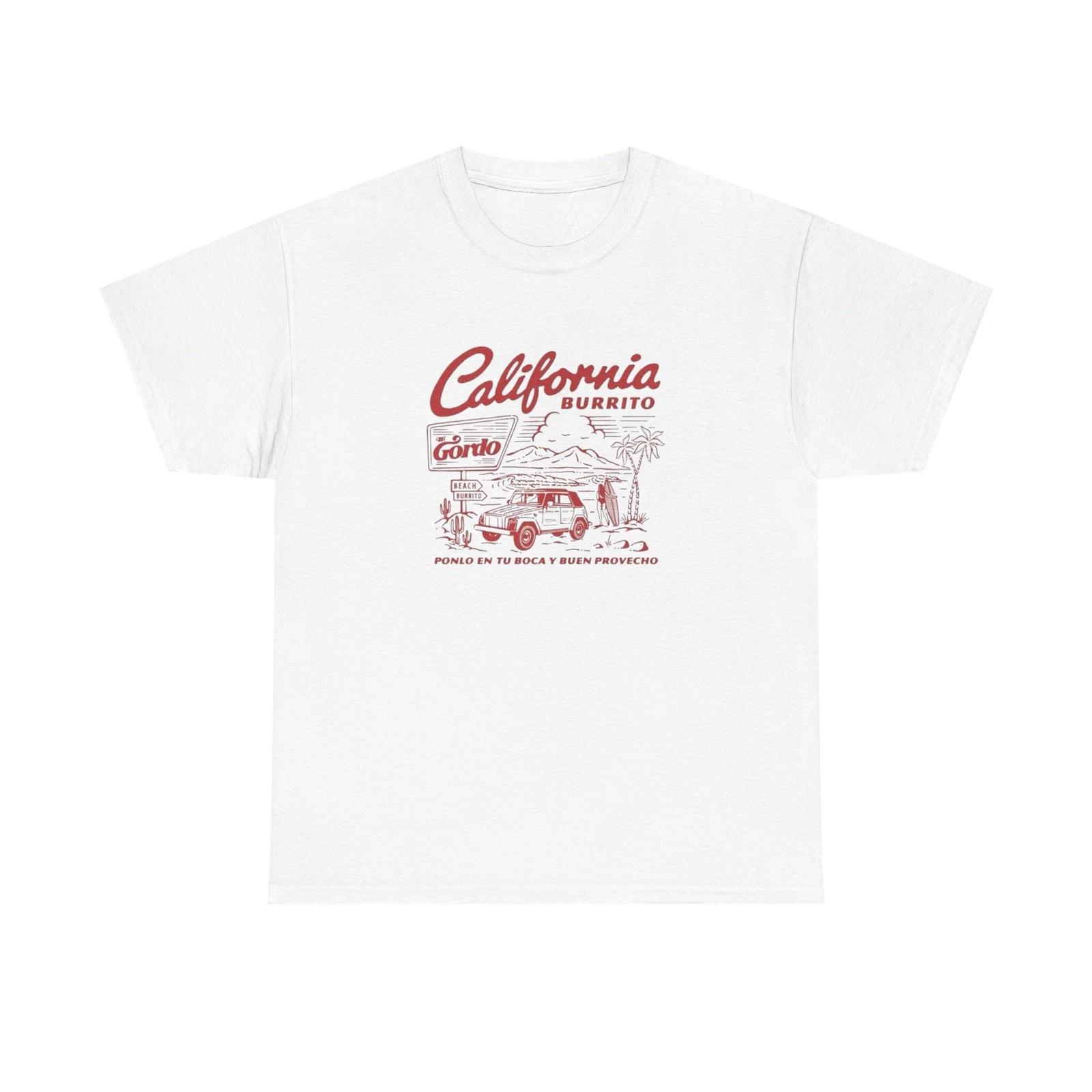 California Burrito Retro Graphic T Shirt S-5XL NEW Unisex Heavy Cotton Tee 3XL