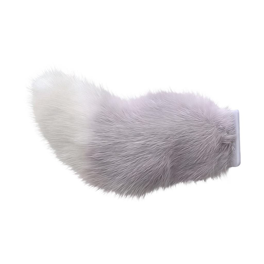 Plush Faux Fur Animal Tail Clip On Costume Accessory Soft Fluffy Tail for Cosplay Party Events Dress Up