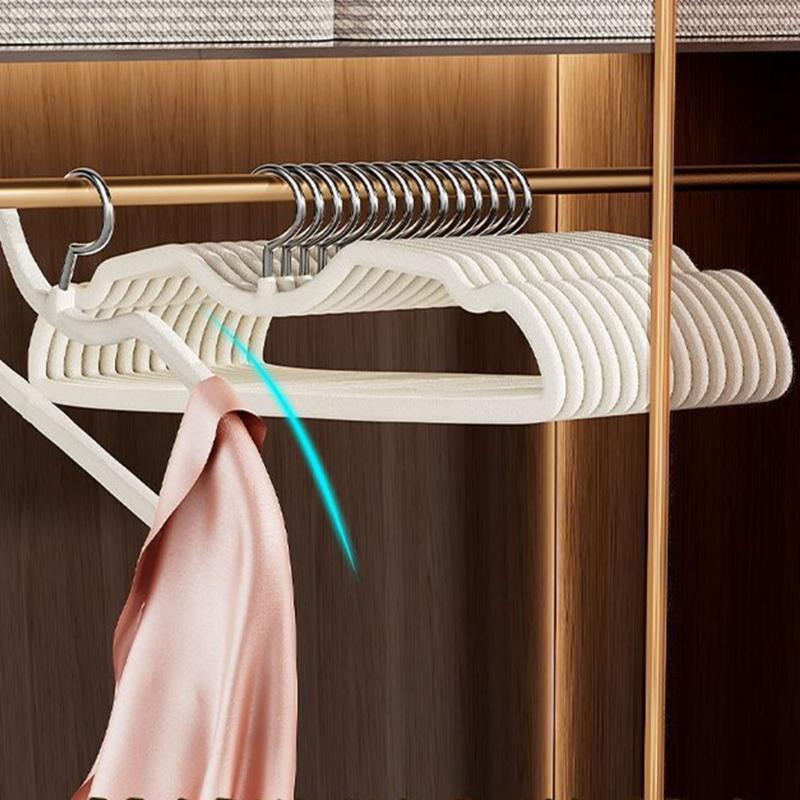 Short-Neck Clothes Hangers, 30 Pack with Soft Covering and Contoured Shoulders for Space-Efficient Closet Storage