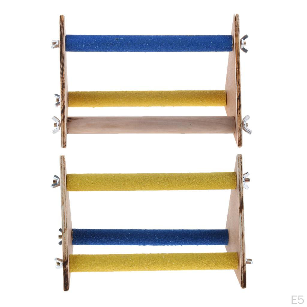 Parrot Bird Perch Stand toys Gym Wooden Activity Table Playstand