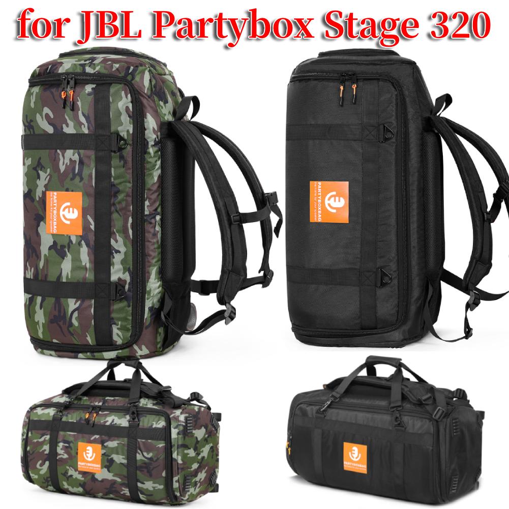 Waterproof Speaker Shoulder Bags Large Capacity Speaker Protection Case Storage Bag Adjustable Strap for JBL Partybox Stage 320