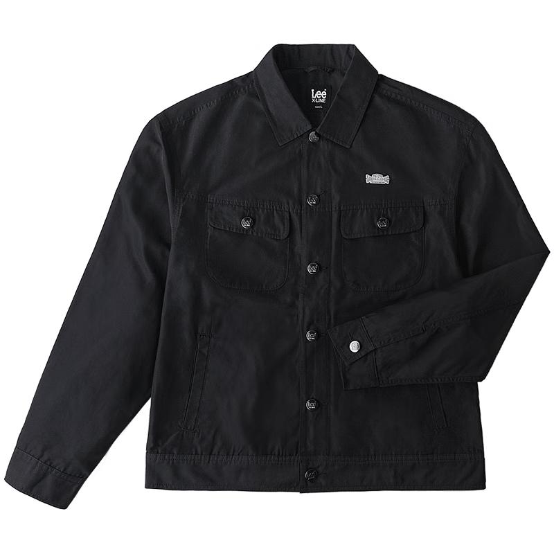 

Lee Men s Comfort Fit Y2K Lapel Nylon Long Sleeve Jacket S