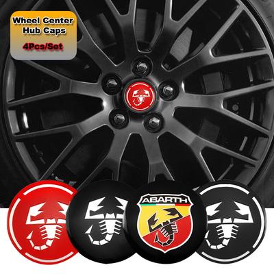 4Pcs 56mm Car Emblem Auto Wheel Center Hub Caps Decal Accessories For Fiat Abarth 500e Panda Tipo FR Argo Freemont Viaggio Bravo