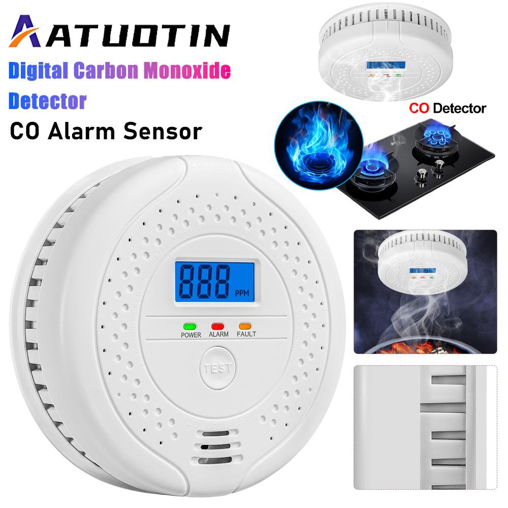 Carbon Monoxide Alarm Detector Battery Powered Smoke and Carbon Monoxide Detector Alarm LCD Display CO Detector for Home Depot