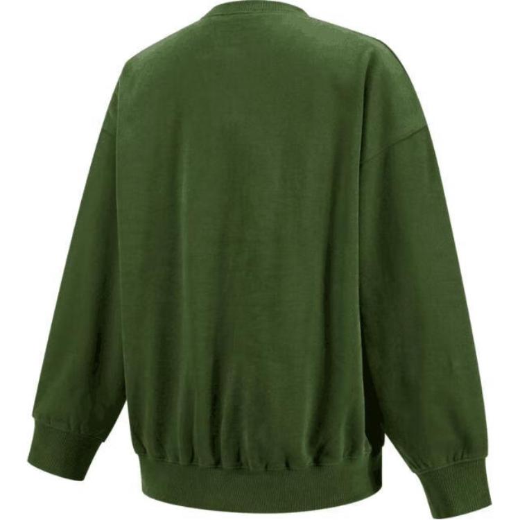 Timberland AF New Box Fit Badge Letter Round Neck Fashion Versatile Pullover Sweatshirt Unisex Sweatshirt Green A661B-EIN