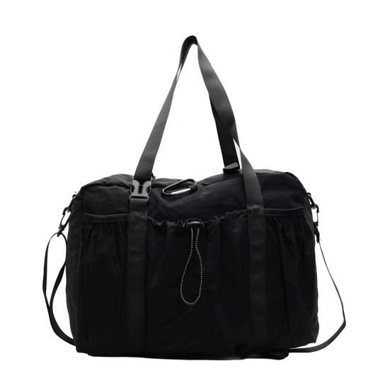 

Travel Duffel Bag Gym Bag with Wet Clothes Compartment Carry-On Crossbody Sports Bag чёрный