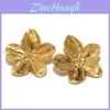 Elegant Vintage Gold Alloy Floral Design Earrings For Women With Geometric Shapes