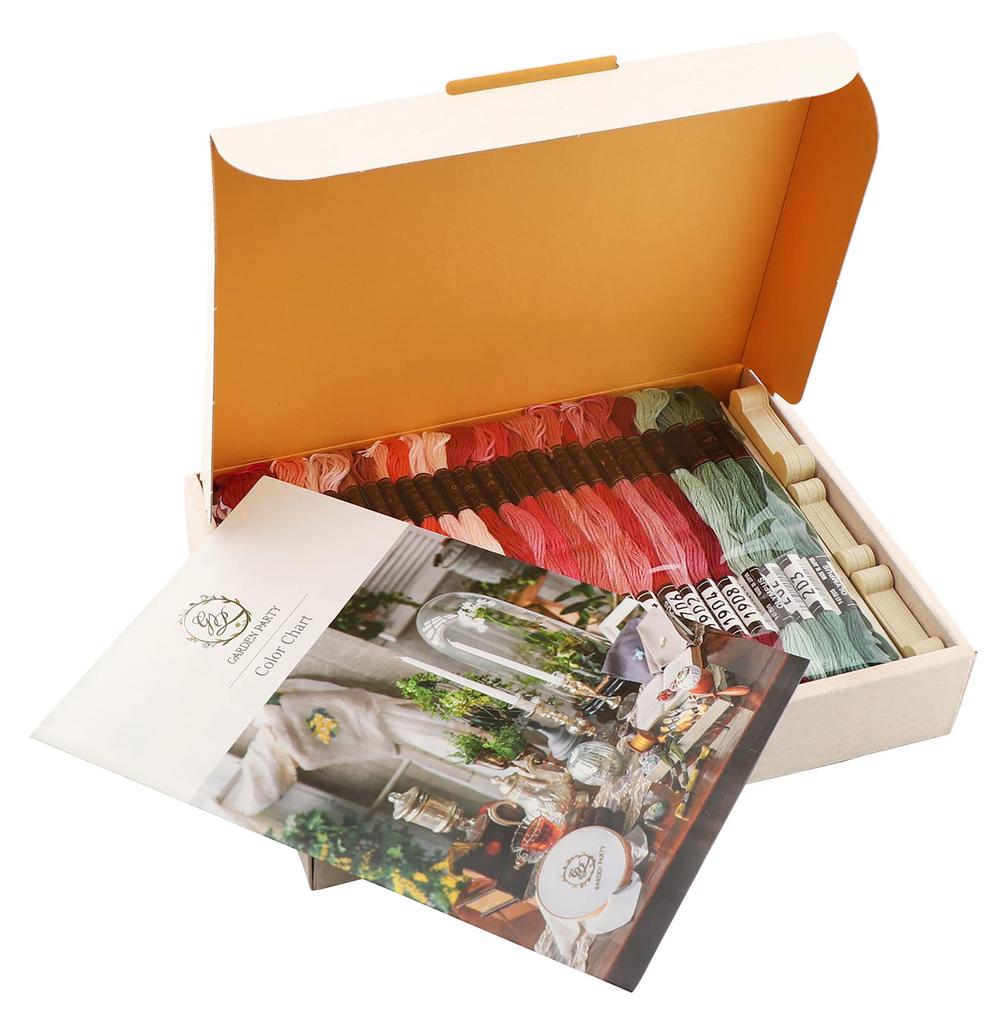 Olympus Embroidery Thread Set 25 Embroidery 100 50 Color Chart Herb Garden GP100B (No. Thread, Skeins, Spools, Included) GP-100B