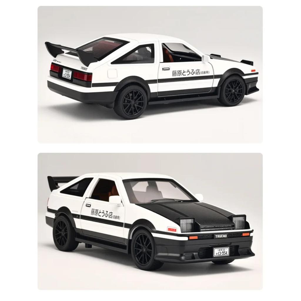 1/32 Toyota Initial D AE86 Drift Function Alloy Car Diecasts & Toy Vehicles Metal Toy Car Model Sound and Light Collection Kids Toy