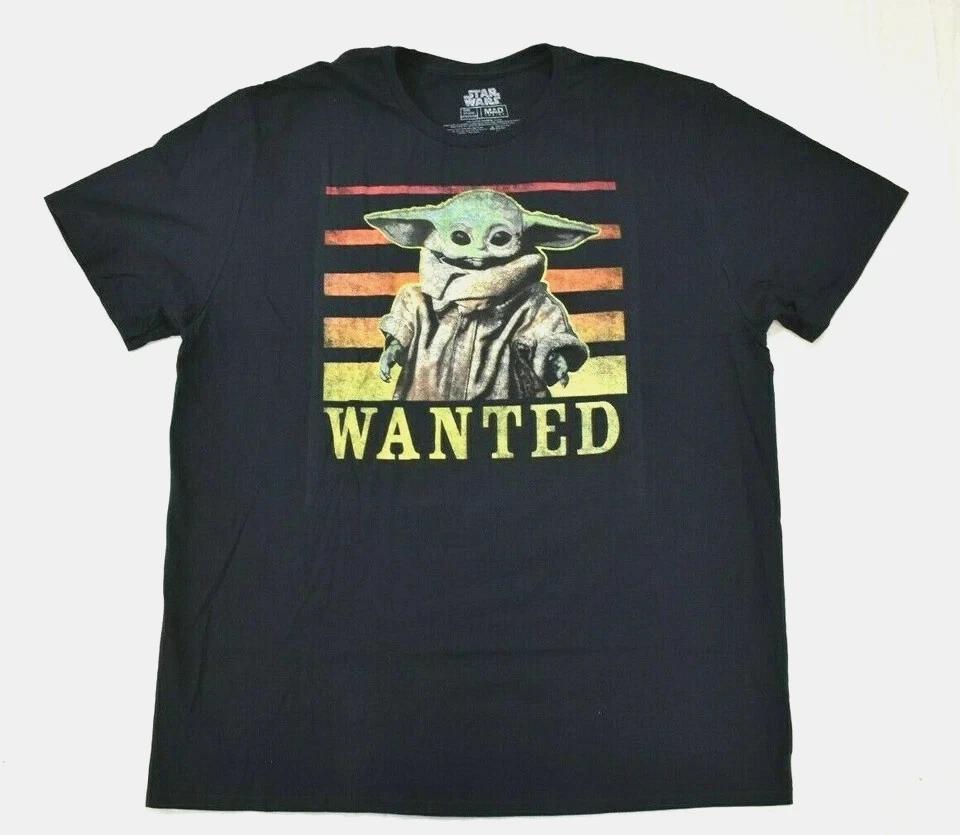 Star Wars Mens Mandalorian Baby Yoda Grogu Wanted Poster Tee Shirt New 2XL 2XL