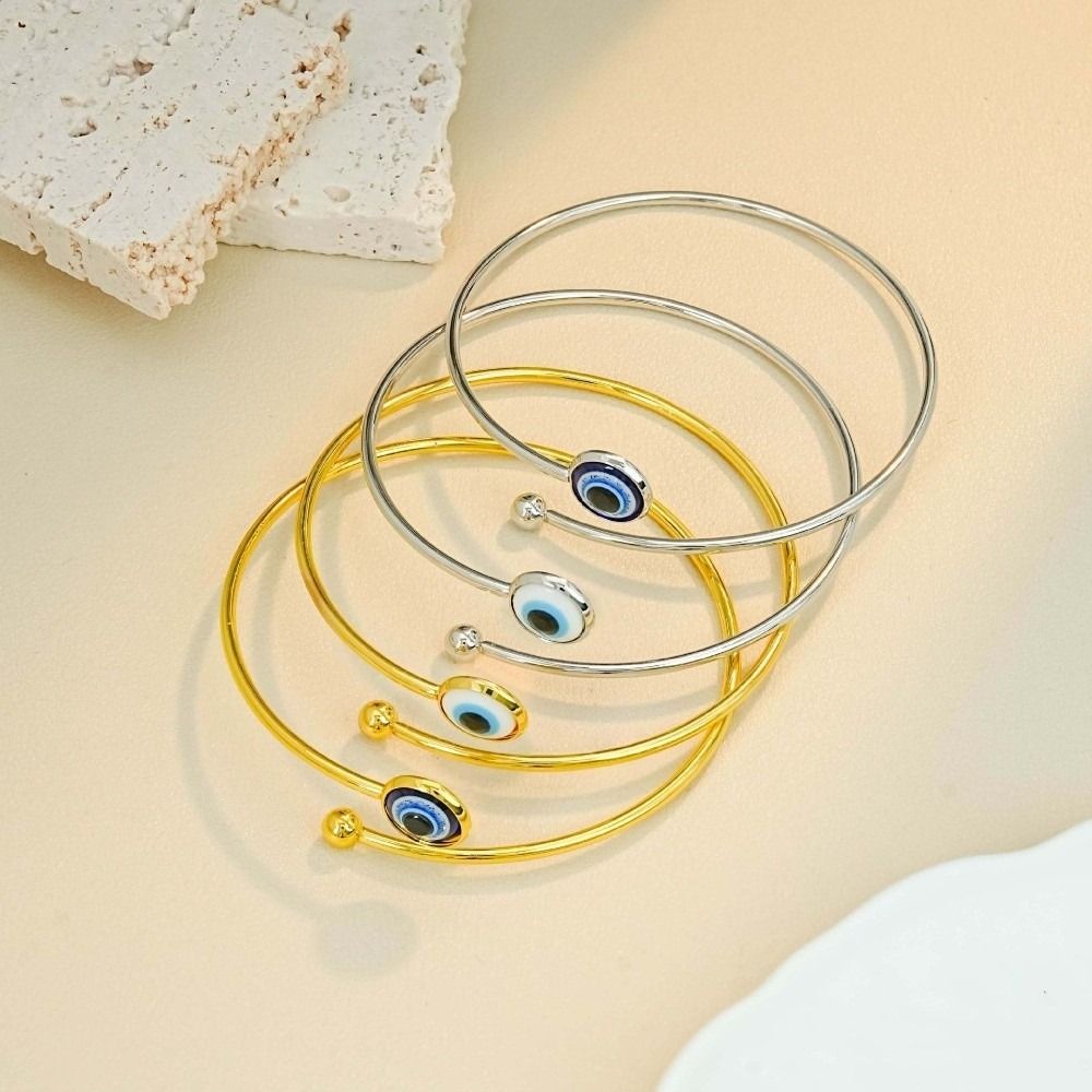 Gothic Adjustable Creative Bangle Personalized Blue Eye Ring Unique Demon Eye Bracelet  Cosplay