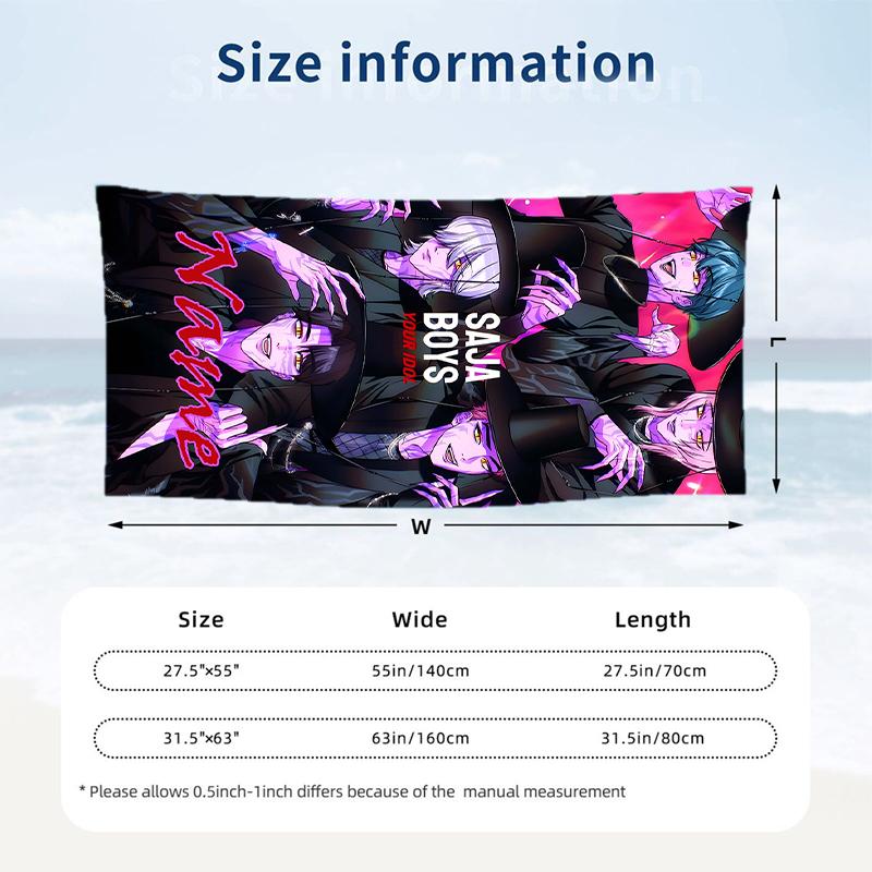 SAJA BOYS Custom Name Printed Beach Towel Personalized Soft Towel For Swimming Beach Travel