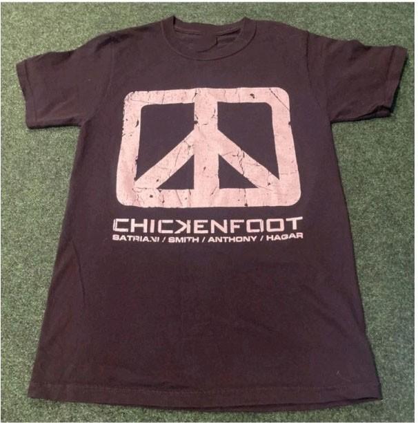 CHICKENFOOT Логотип Группы Название Классическая Футболка Черная Унисекс S-5XL EM1606 XXL
