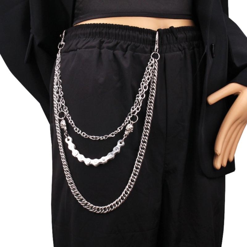 Hosenkette Punk Jeans Geldbörsenkette Schmuck Unisex Hosen Verzierungen Ästhetische Halloween Kette für den täglichen Gebrauch und Partys