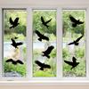 9pcs Double-sided Black Window Alert Bird Sticker Anti-Collision Glass Decal Door Window Protect Decor Silhouette Static Sticker
