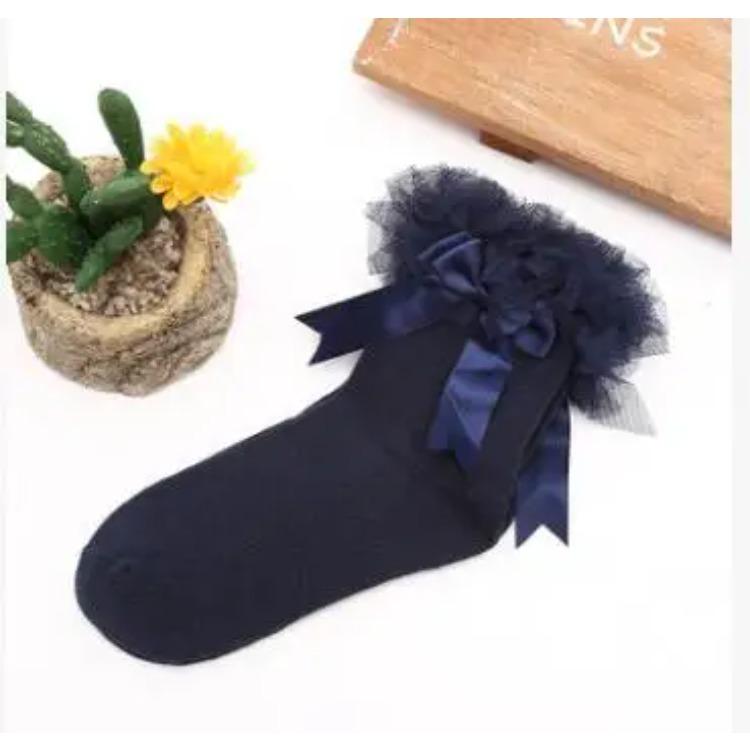 Newborn Baby Knee High Stockings Girls Lace Princess Stocking Spring Autumn Period Girls Cotton Baby Princess Lace Tights