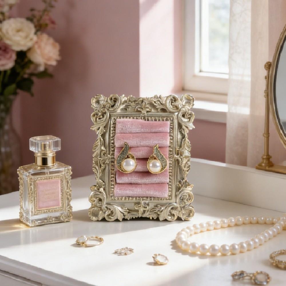 Mini Ring Display Stand Baroque Design Jewelry Storage Organizer Jewelry Display Props Trinket