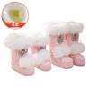 Parent-child children's snow boots women's boots barrel fleece thickened warm snow boots women's winter non-slip and waterproof