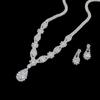 3PC Women's Simple Claw Chain Series Angel Tears Necklace Earring Set, Banquet Party Accessories
