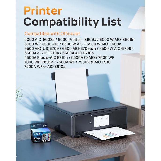 E-Z Ink Kompatible 920xl Blekkpatroner Kombipakke Erstatning for HP 920XL 920 for bruk med Officejet 6500 6500A 6000 7000 7500 7500A E709 Skriver