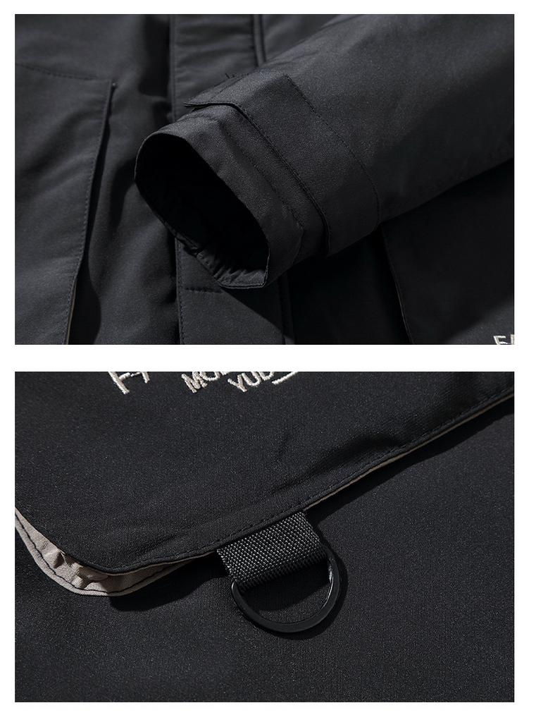 Plus Size Cotton Mid-Length Trendy Coat - Casual, Loose, Versatile, Thickened 1901